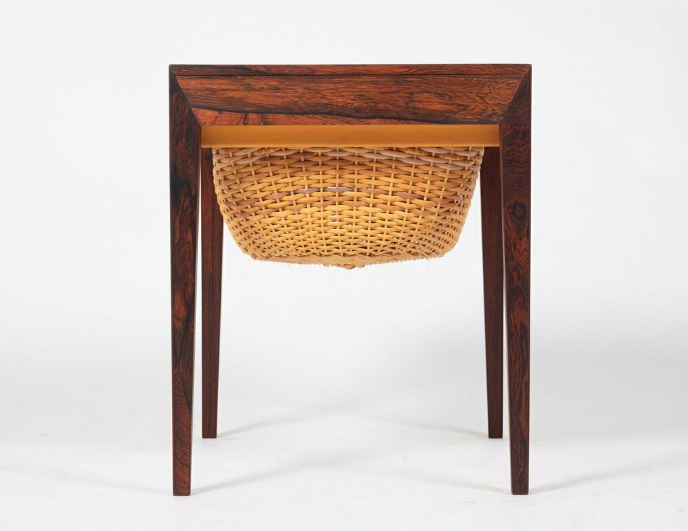 Sewing Table In Rosewood By Severin Hansen For Haslev Furniture Carpentry, 1950s photo Furniture