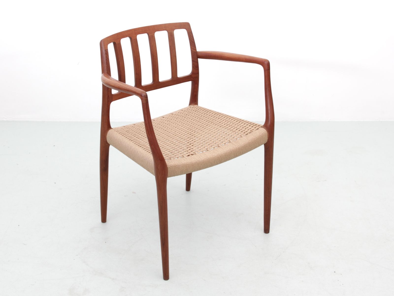 Furniture Mid Century  Modern Scandinavian Set Of 4 Teak Armchairs Model 66 By Niels O. Møller photo