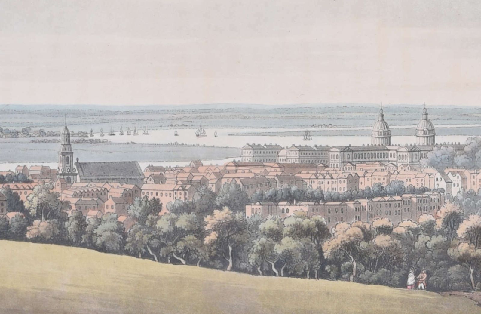 Joseph Constantine Stadler (1755 – 1828) After Joseph Farington (1747 – 1821) View Of Greenwich And Down The River (1795) photo furniture