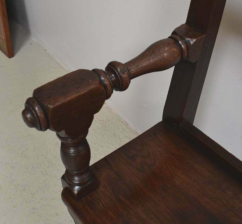 Small Bench With Oak Backrest, Louis XIV – 19th Century Style photo vintage