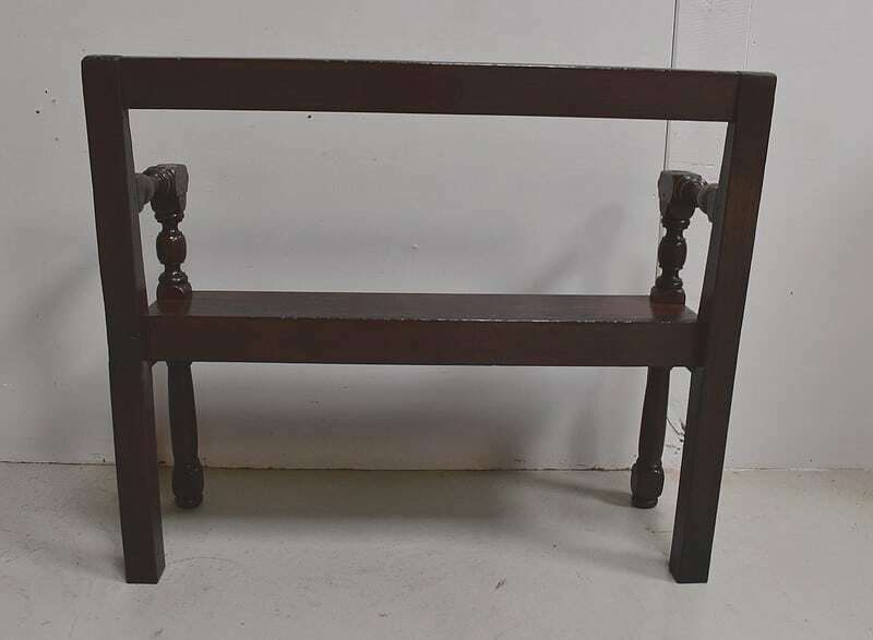 Furniture Small Bench With Oak Backrest, Louis XIV – 19th Century Style photo