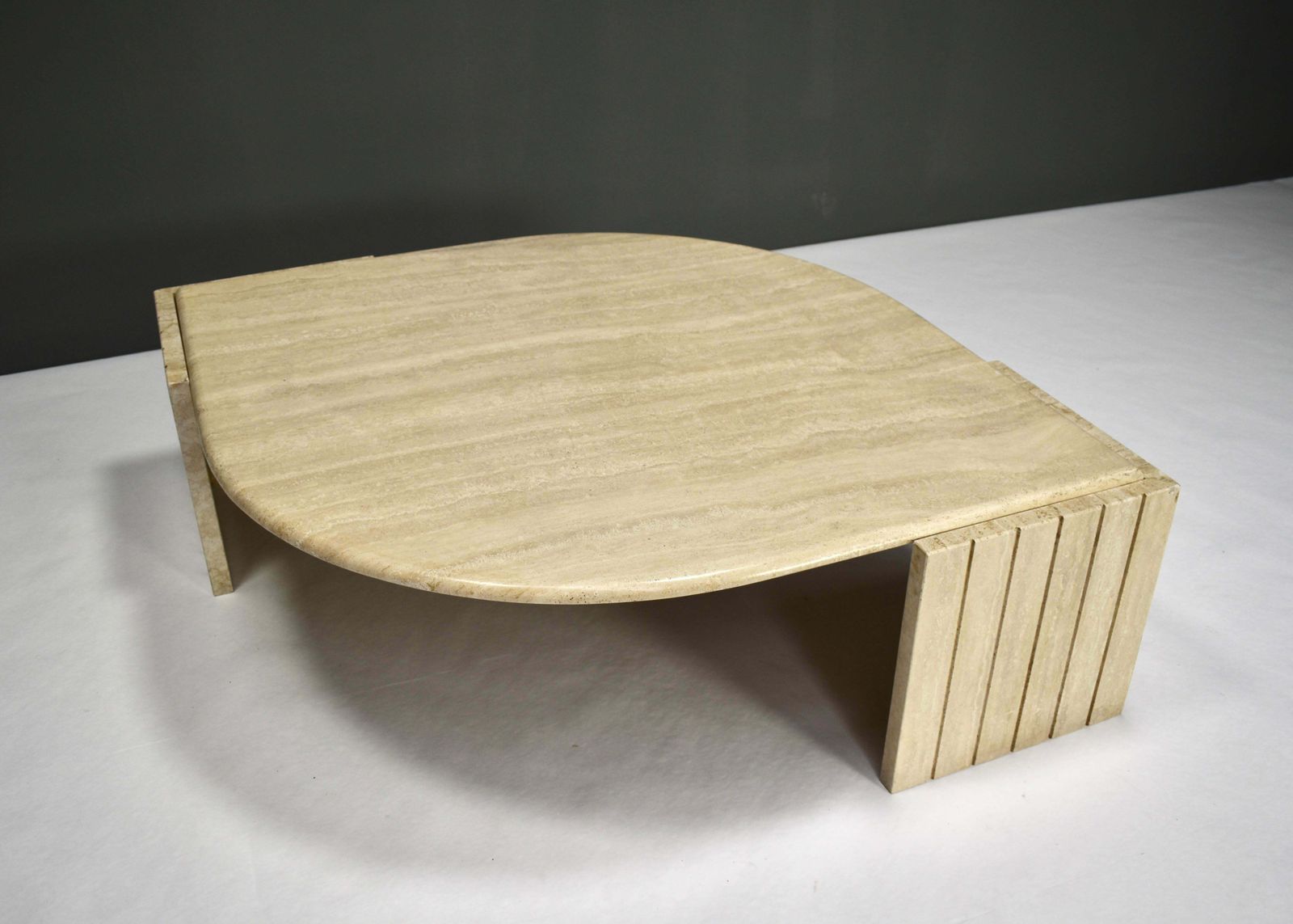 Roche Bobois Coffee Table In Travertine, France, Circa 1970 photo Furniture