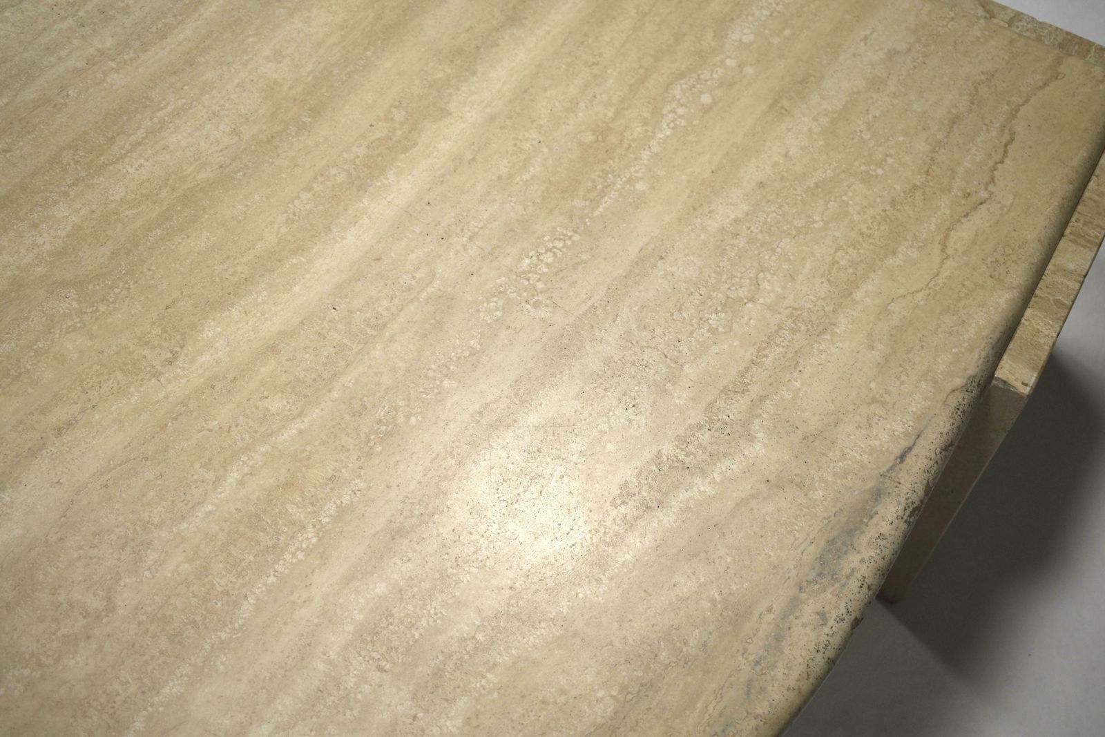 Furniture Roche Bobois Coffee Table In Travertine, France, Circa 1970 photo