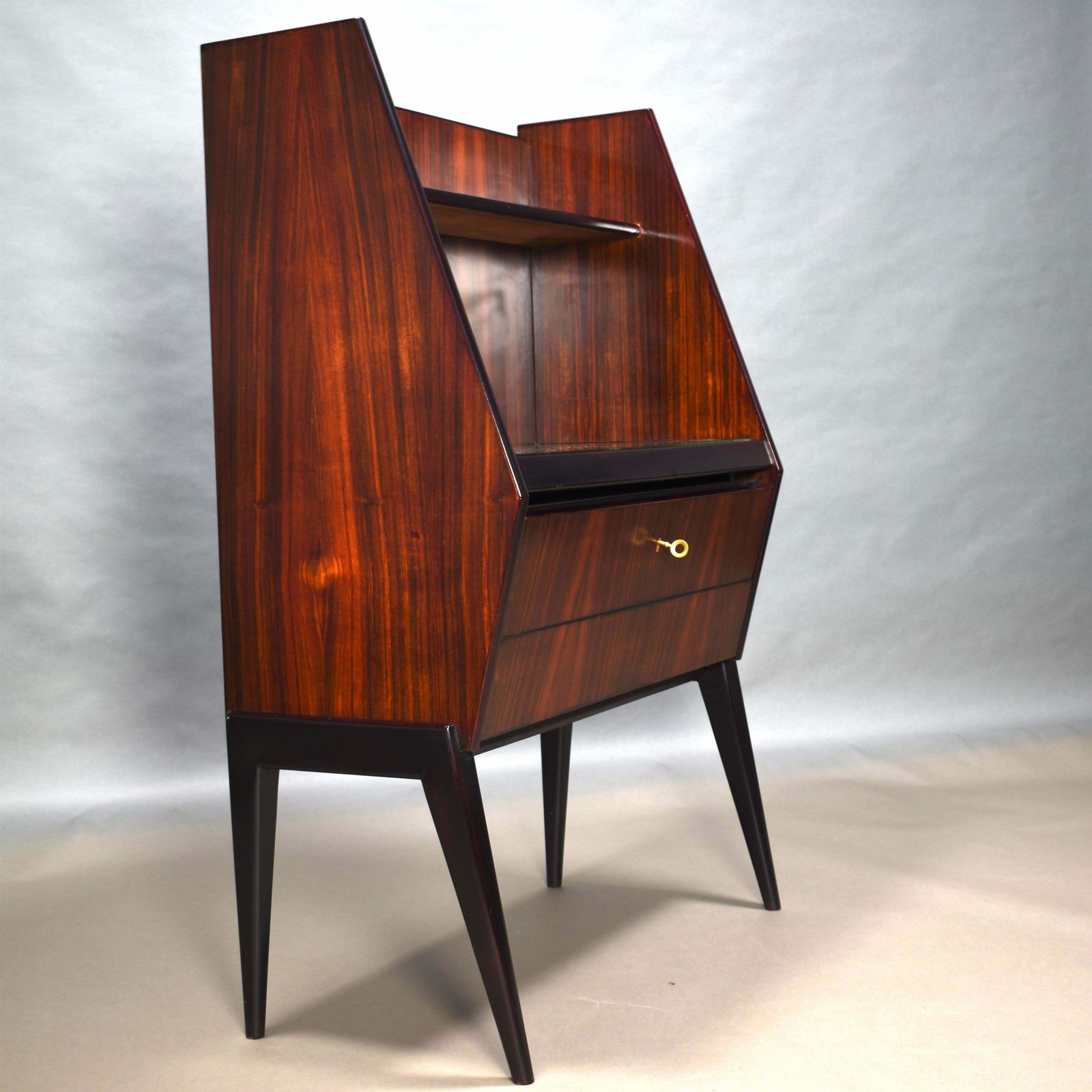 Antonino Gorgone Midcentury Secretaire / Desk Cabinet, Italy, Circa 1950 photo Furniture