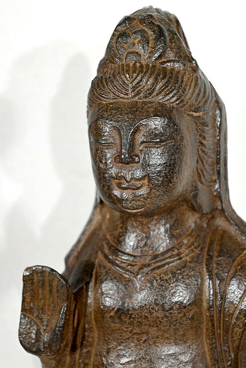 Black Stone Buddha Statue, China   2nd Half Of The 19th Century photo vinterior