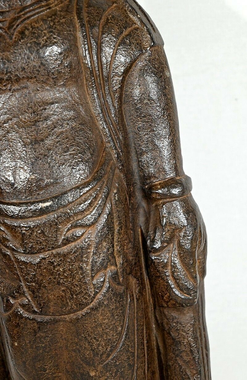 photo furniture Black Stone Buddha Statue, China   2nd Half Of The 19th Century
