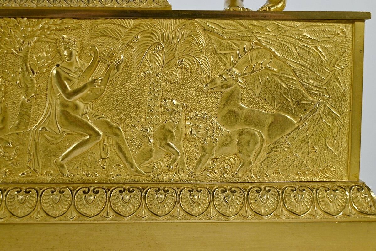 photo vintage Clock In Gilt Bronze, Stamped "Leroy Palais Royal", Empire Period   Early 19th Century