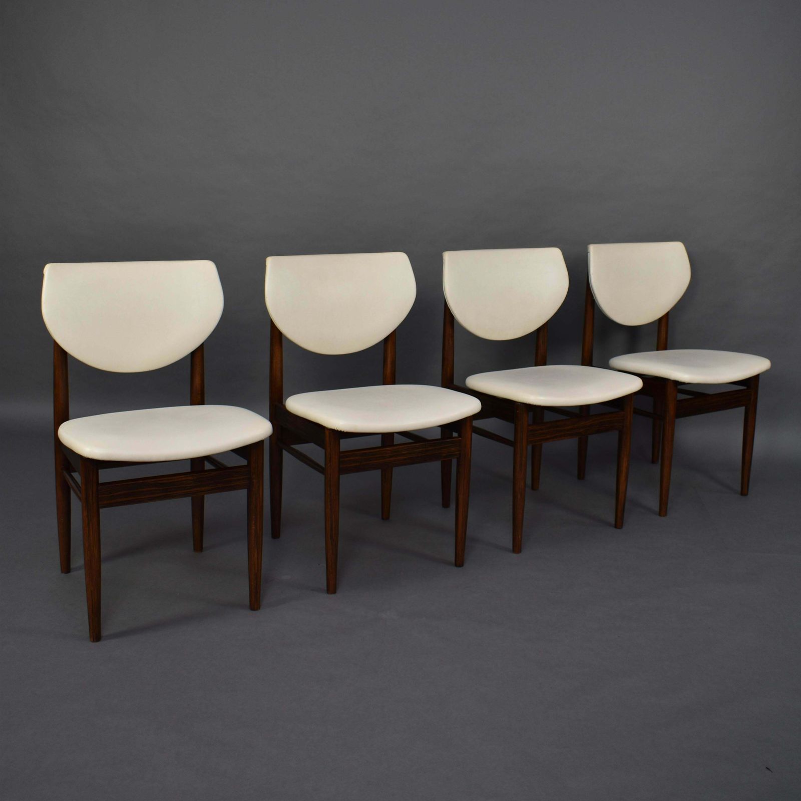 Set Of Four Wenge Dining Room Chairs, Circa 1960 photo furniture