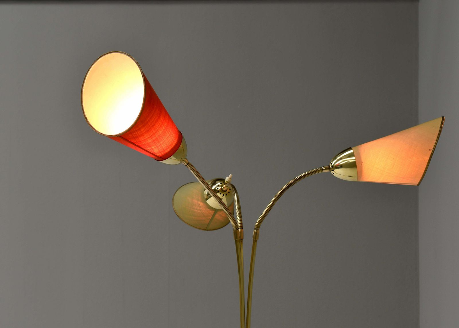 Sophisticated And Elegant Brass Triennale Floor Lamp Italy, Circa 1950 photo buy