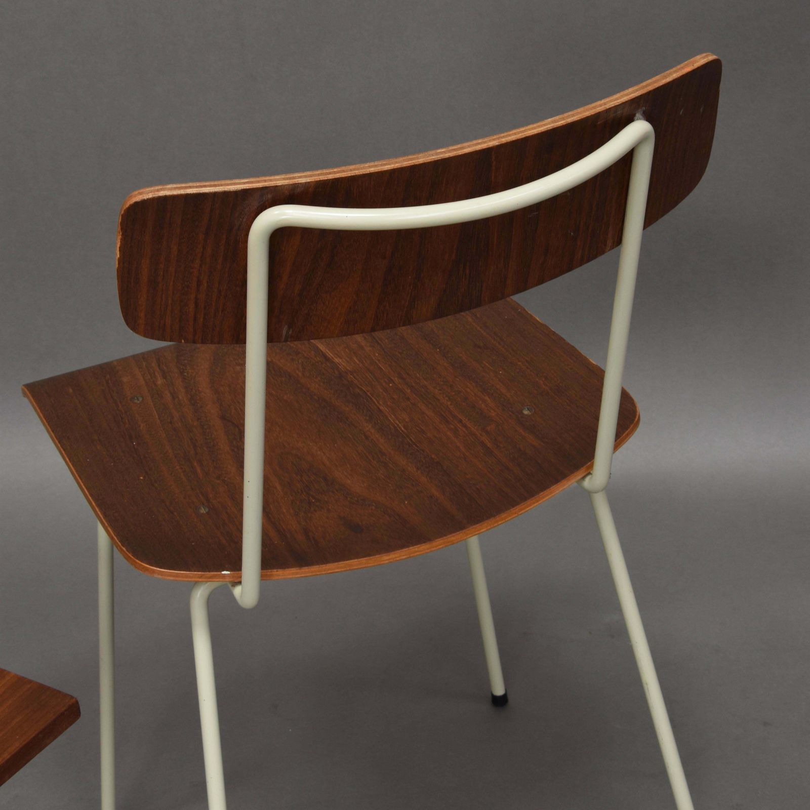 photo furniture Auping Bedroom Chairs And Table In Teak   Netherlands, 1950's