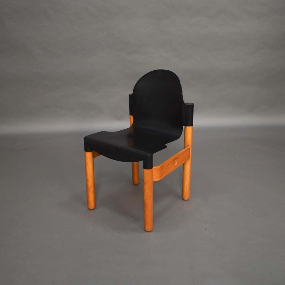 Thonet Chair In Birch And Plastic By Gerd Lange, West Germany, 1973 photo vintage