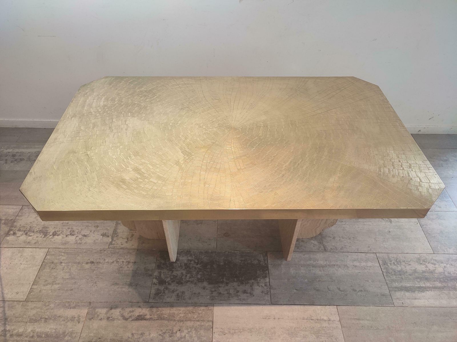 Brass Etched Dining/ Desk Table By "Georges Mathias" photo furniture