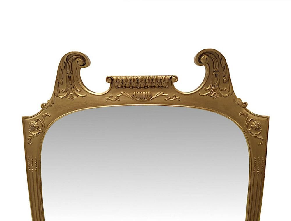 A Very Fine Late 19th Century Giltwood Overmantle Or Hall Mirror photo furniture