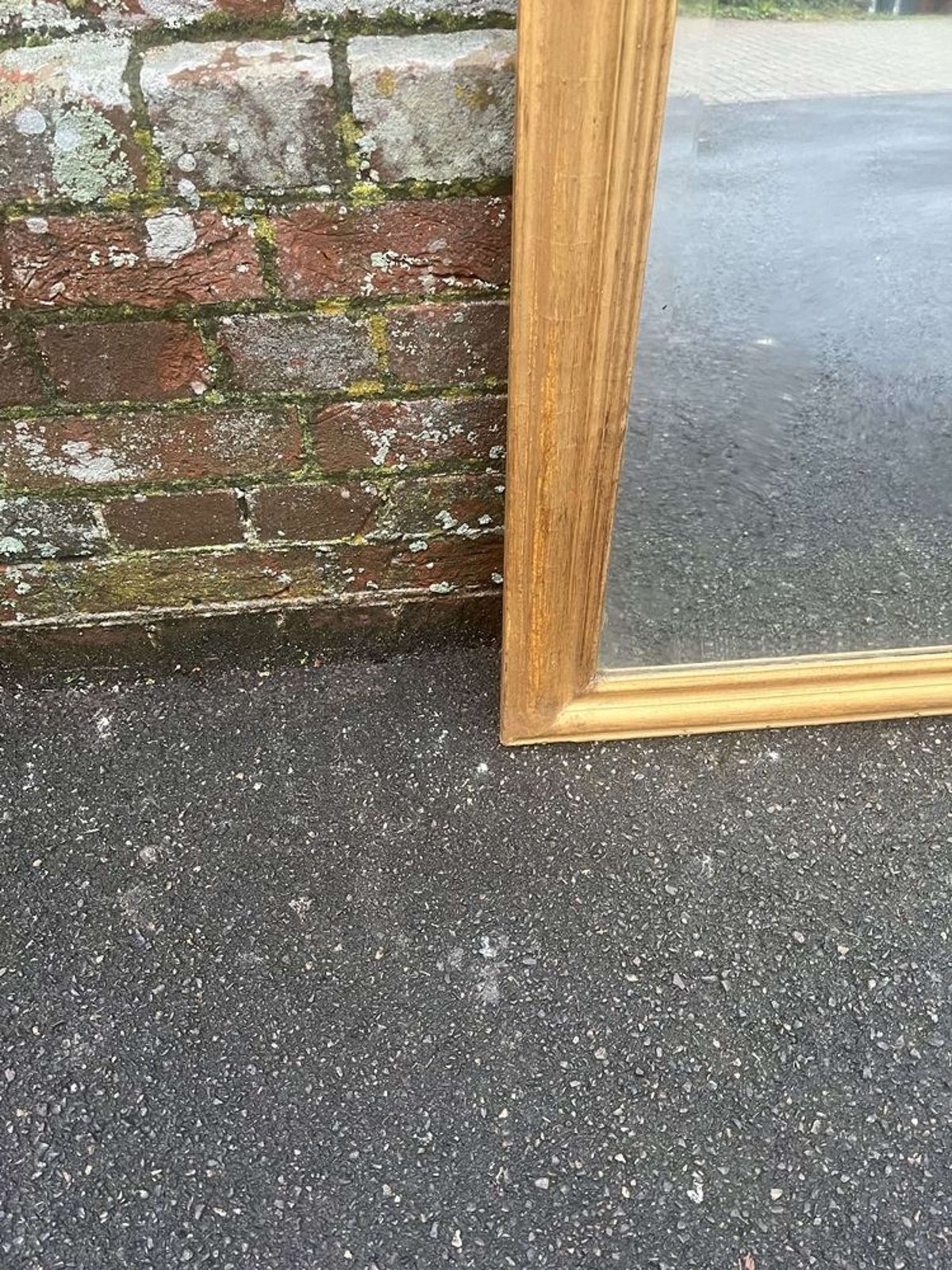 A Superb Large Antique French 19th C Arched Top Gilt Mirror photo for sale