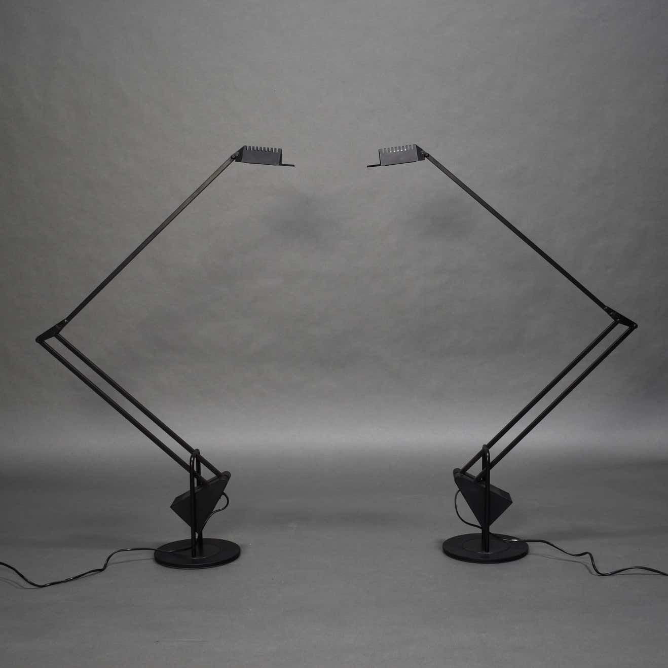 Pair Of 'Flamingo' Counterweight Table Lamps By Fridolin Naef For Luxo, Italy photo furniture