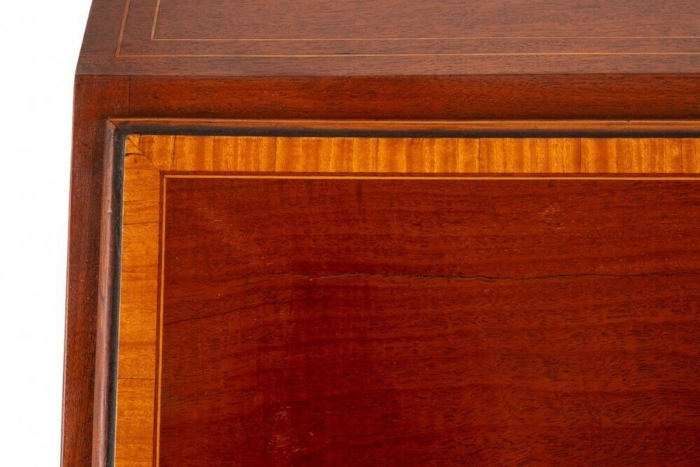 Regency Revival Bureau Ladies Desk Mahogany Inlay 1890 photo Furniture