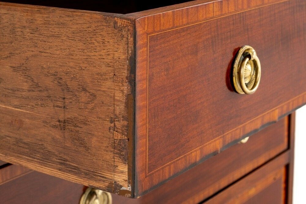 Regency Revival Bureau Ladies Desk Mahogany Inlay 1890 photo buy