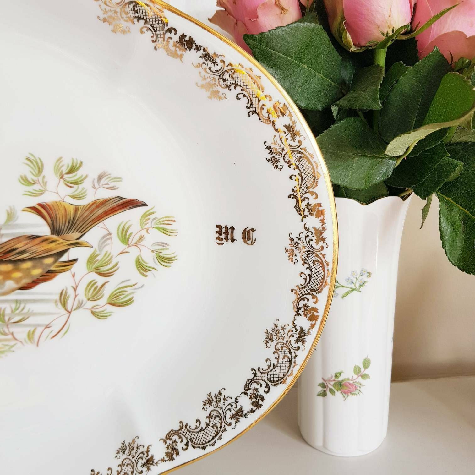 Franse Limoges Porseleinen Viscollectie, Set Voor 12 Personen photo vintage