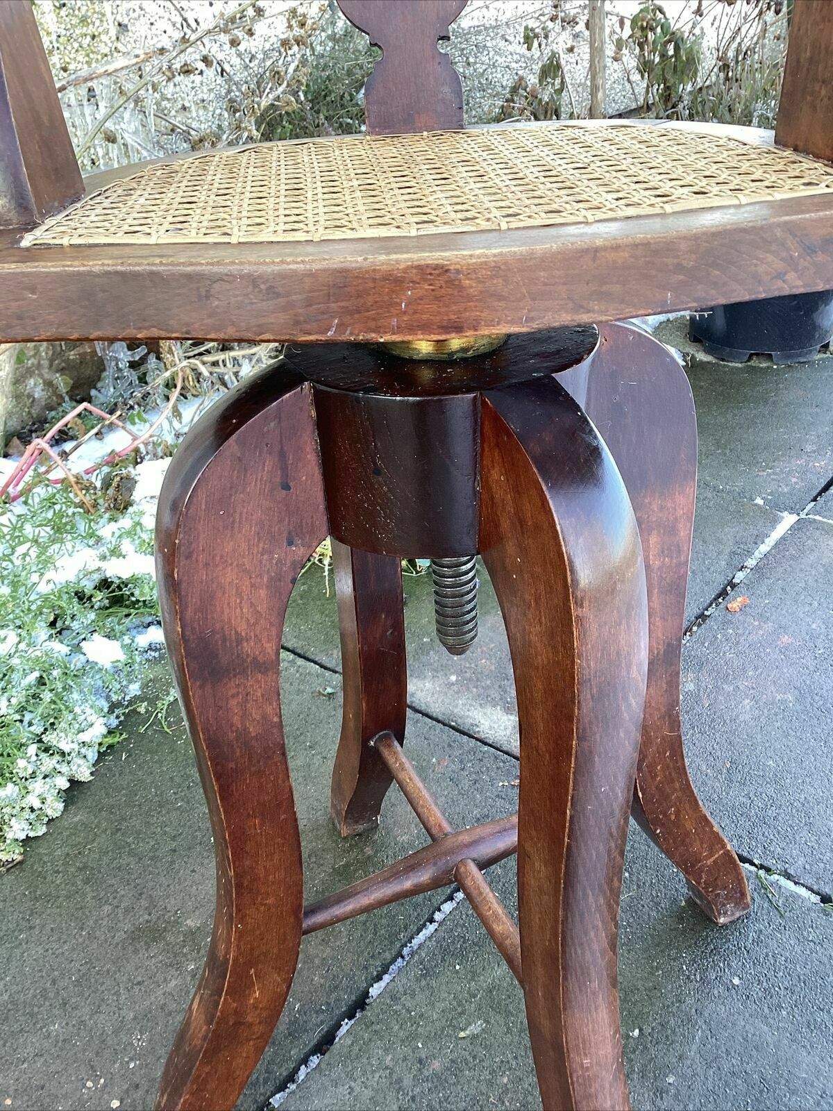photo for sale Late 19th C. Rosewood Bergere Rise & Fall Captains Childs Seat. Barbers Shop