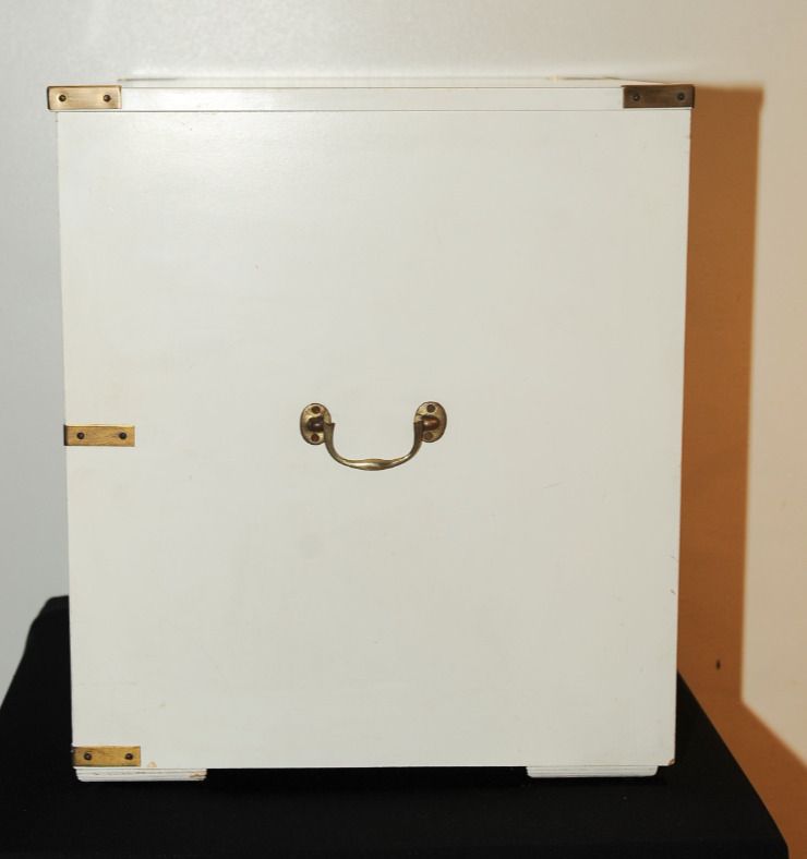 White Military Campaign Chest Finished With Brass Corners And Handles Two Chests In Stock  Price Per Chest 1960s Ol photo for sale