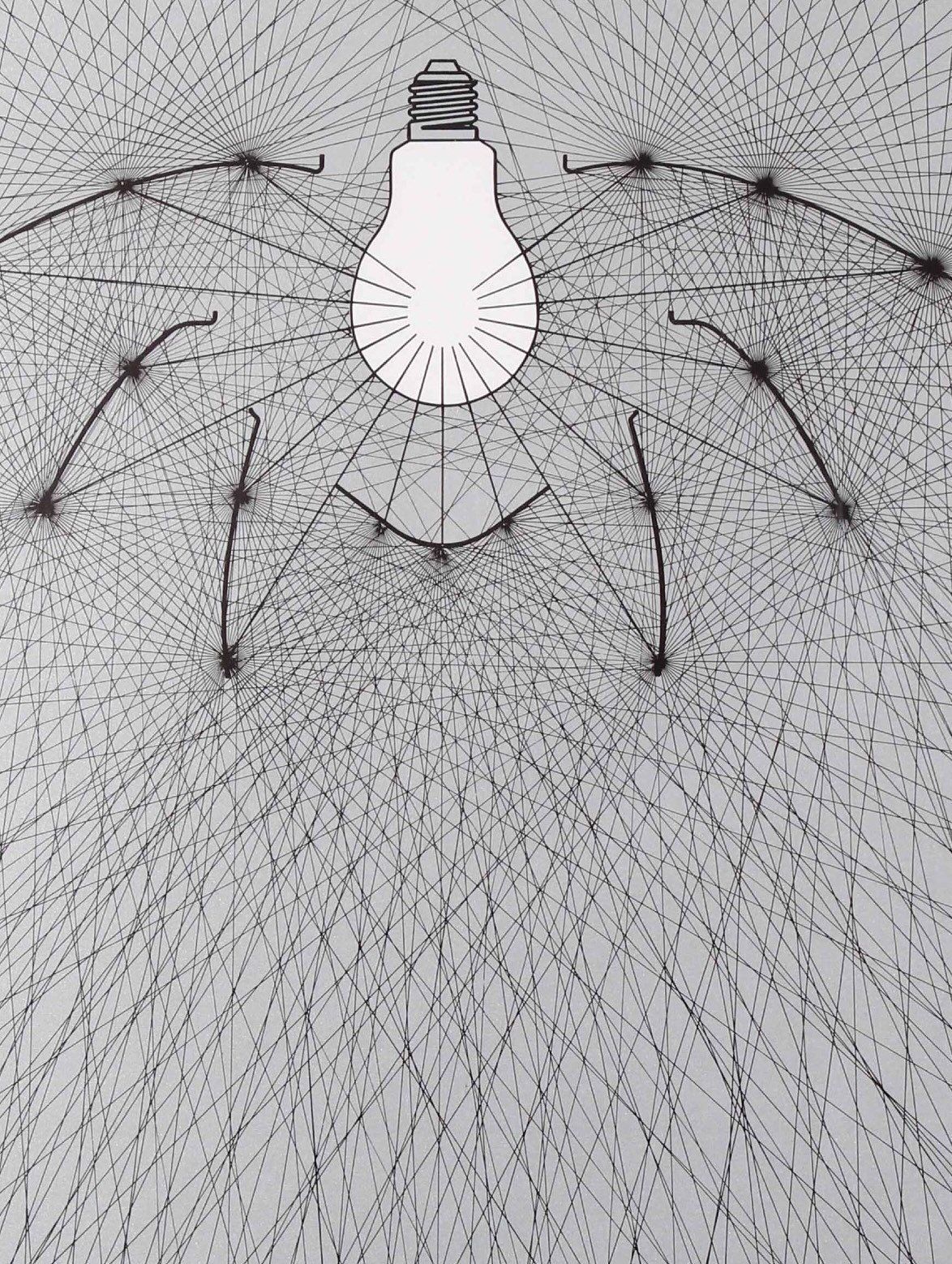 Original Danish Design And Industrial Creativity Exhibition Osaka, Japan By Poul Henningsen In Silvered Paper Dated 1983 photo furniture