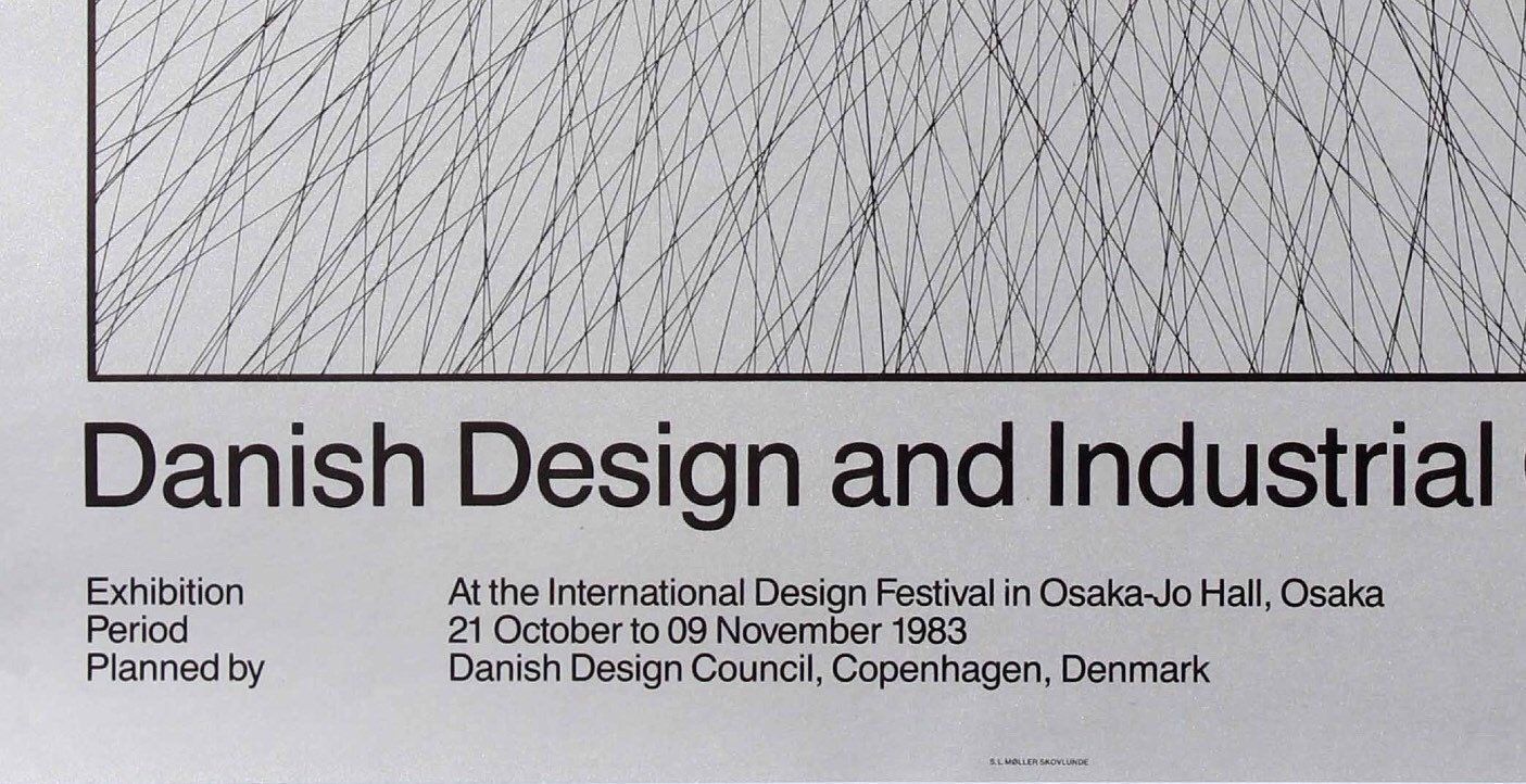 Original Danish Design And Industrial Creativity Exhibition Osaka, Japan By Poul Henningsen In Silvered Paper Dated 1983 photo Art