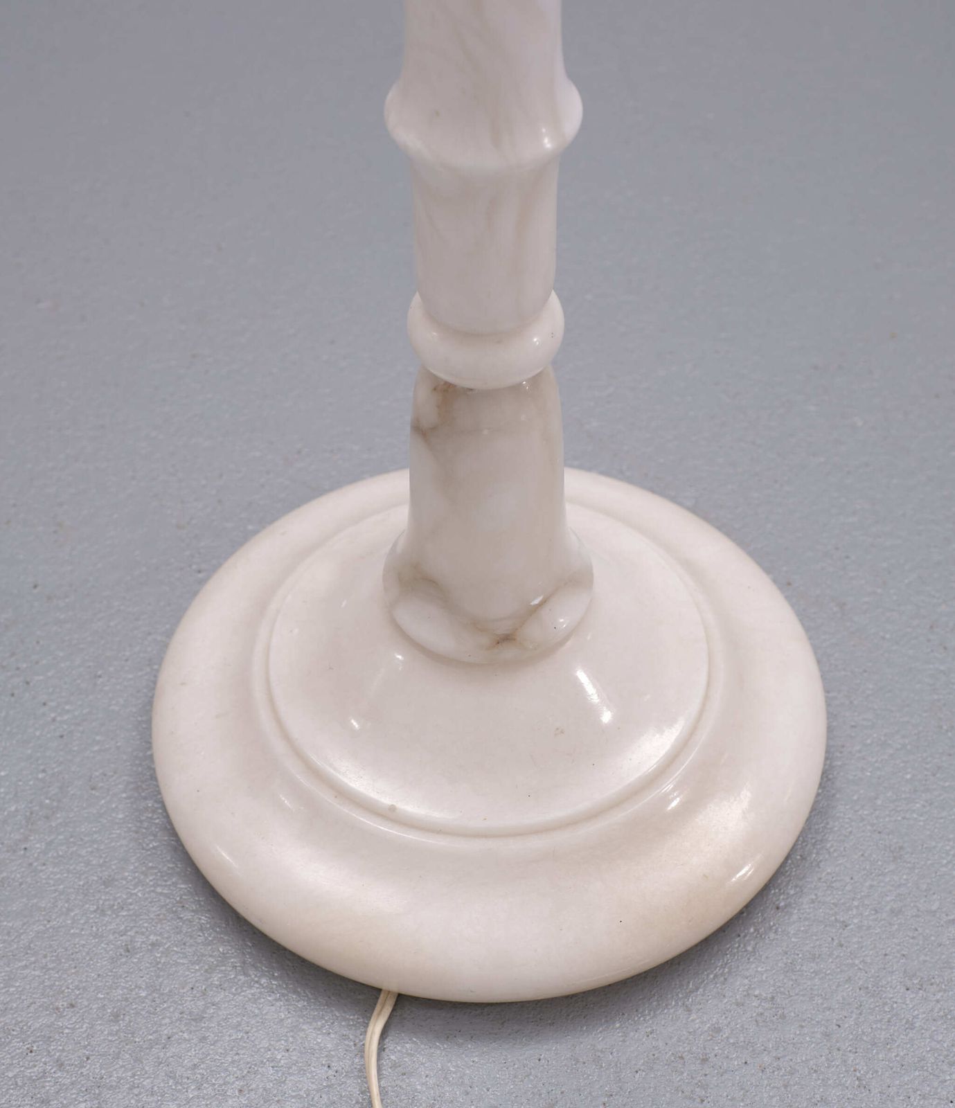 White Marble Floor Lamp Regency Italy 1970s photo buy
