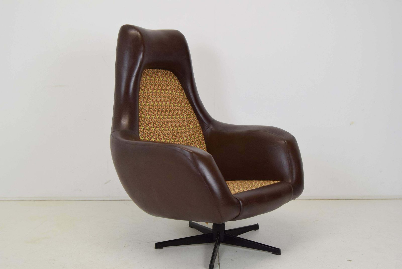 Mid Century Rotating Armchair,Drevotvar,1980's. photo for sale
