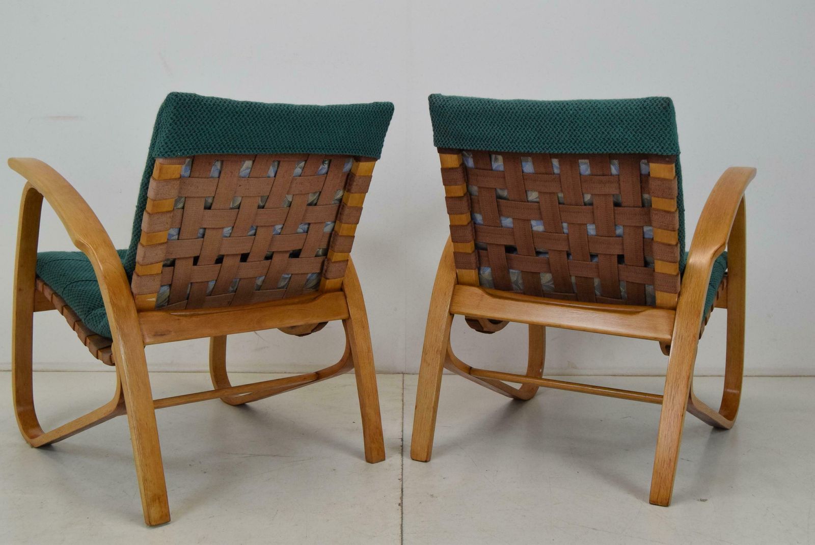 Pair Of Bent Beechwood Armchairs,Design Jan Vaněk,1930's. photo vinterior