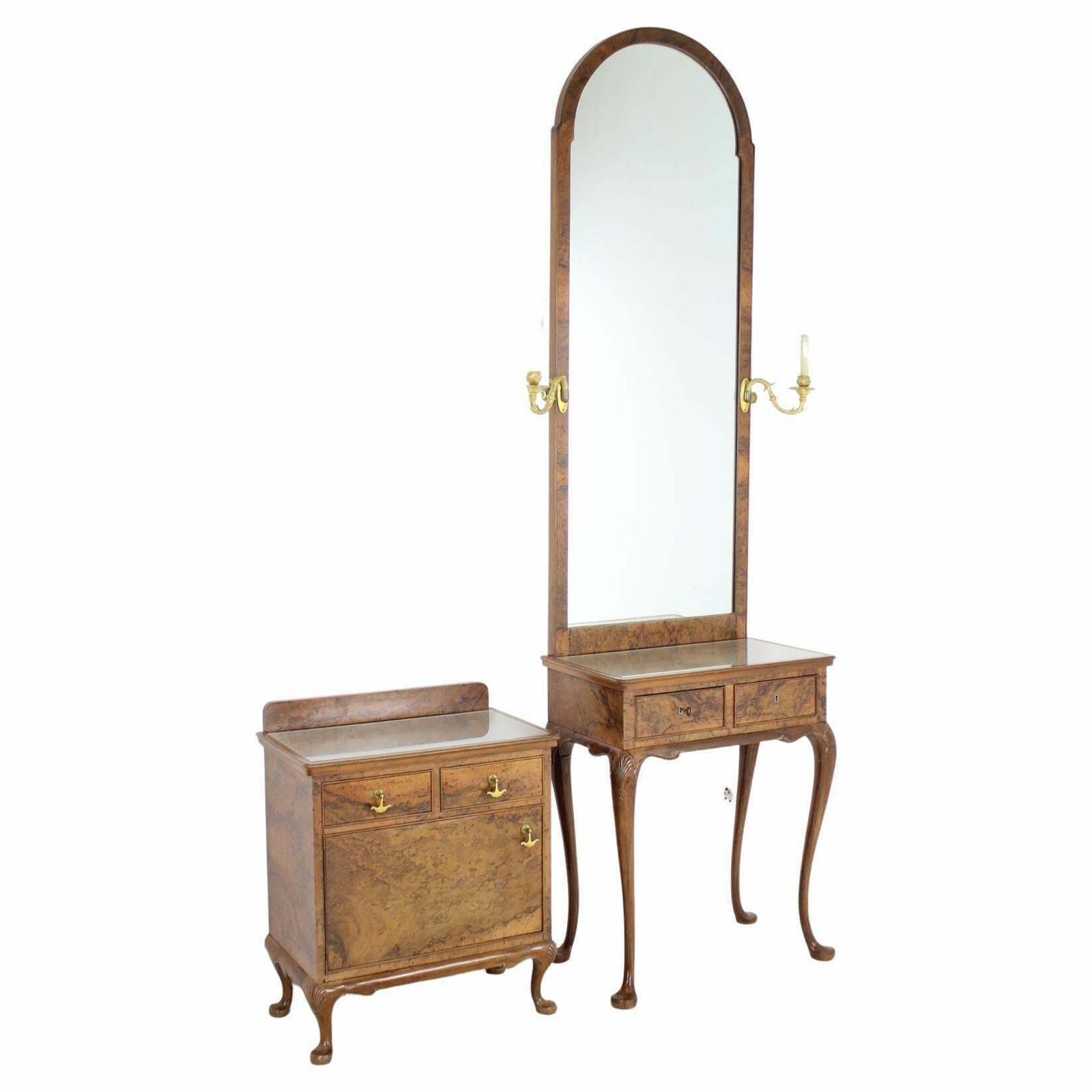 1920, Antique Makeup Vanity With Cabinet, Czechoslovakia