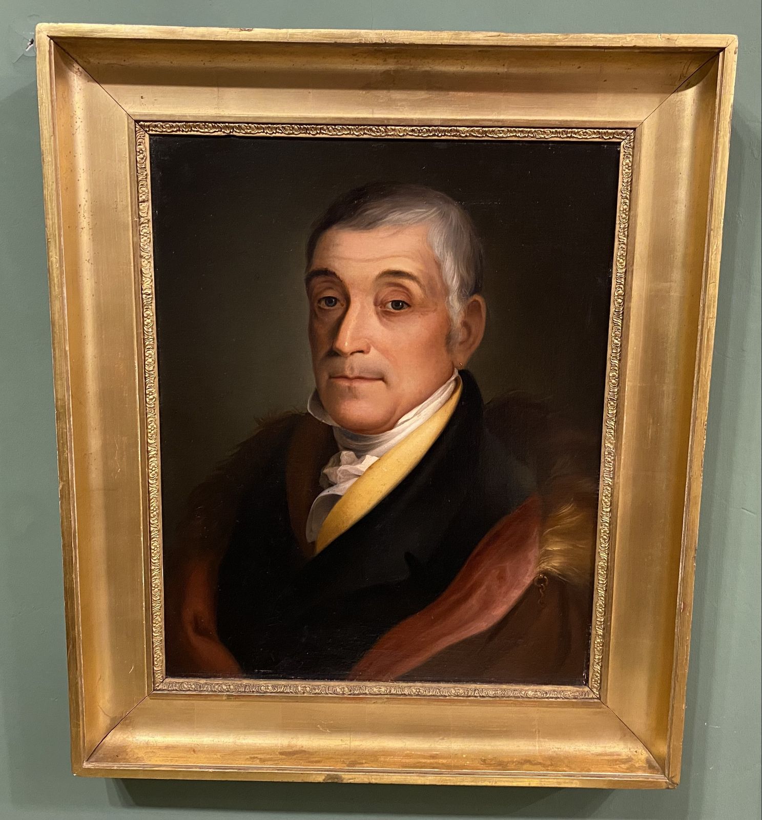 Oil Painting   19th Century Portrait Of A Masonic Gentleman