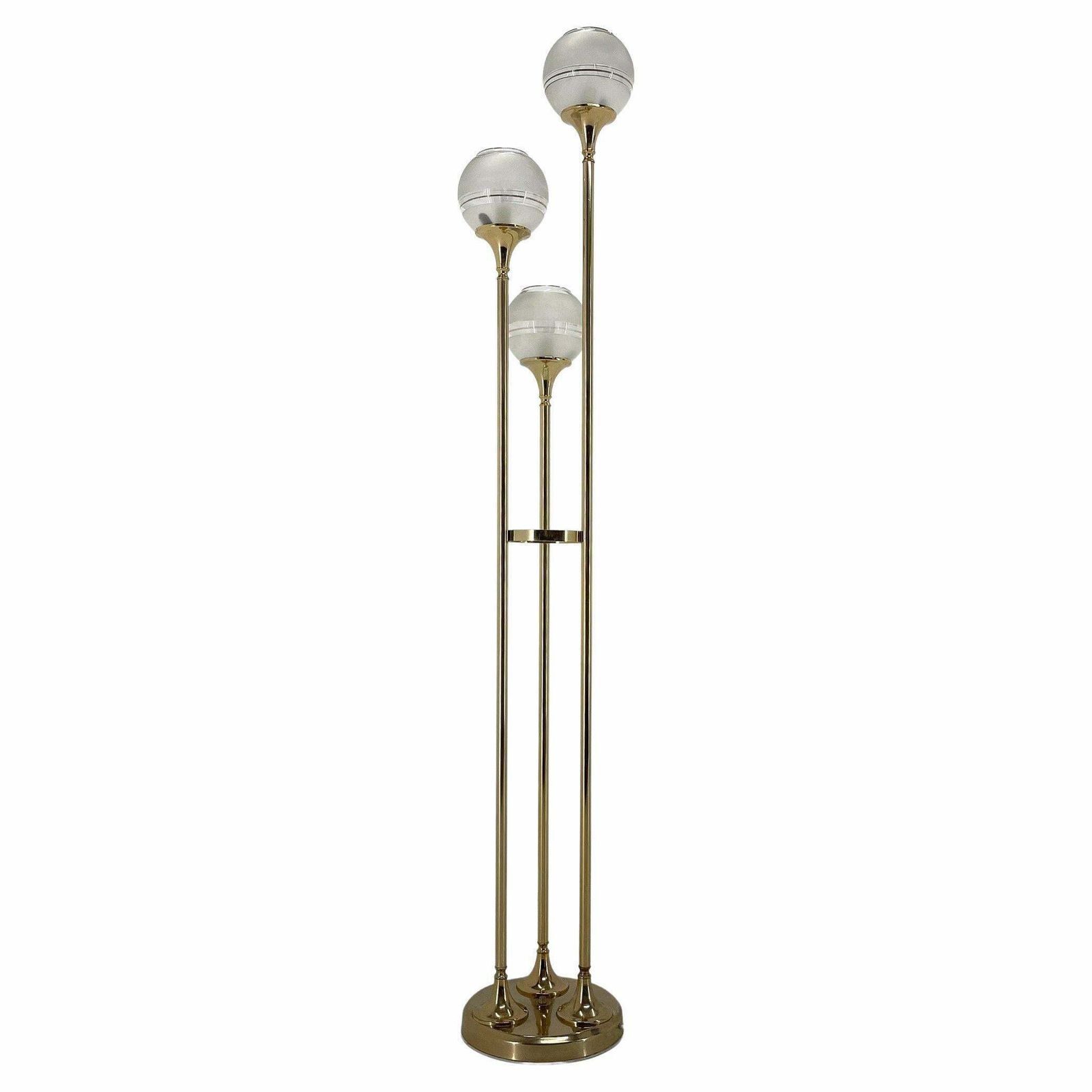 1970's Italian Metal & Glass Floor Lamp