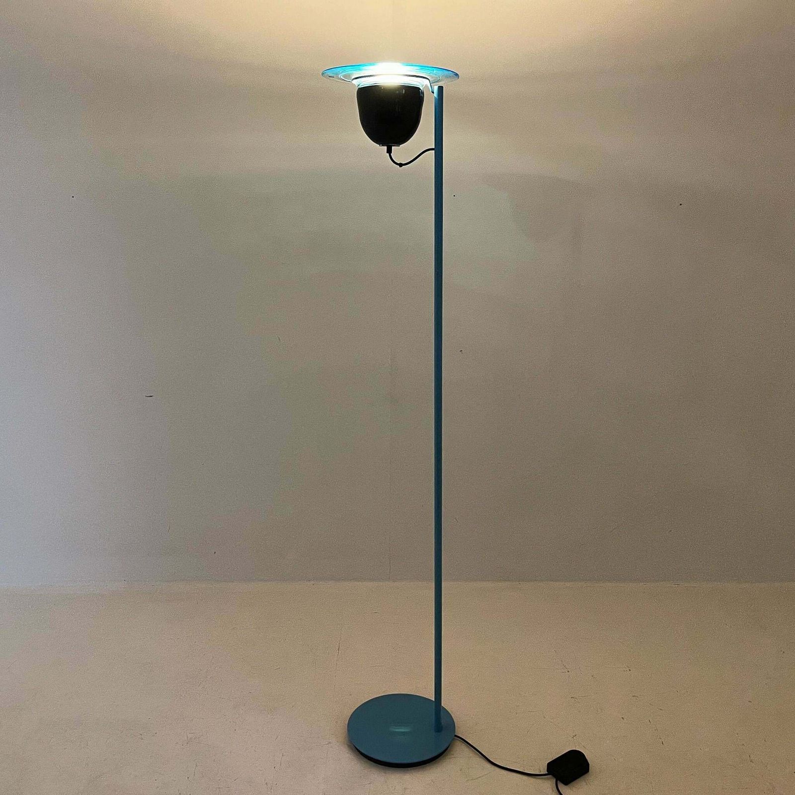 1970's Rare Vetri Murano Glass & Metal Floor Lamp, Italy photo for sale