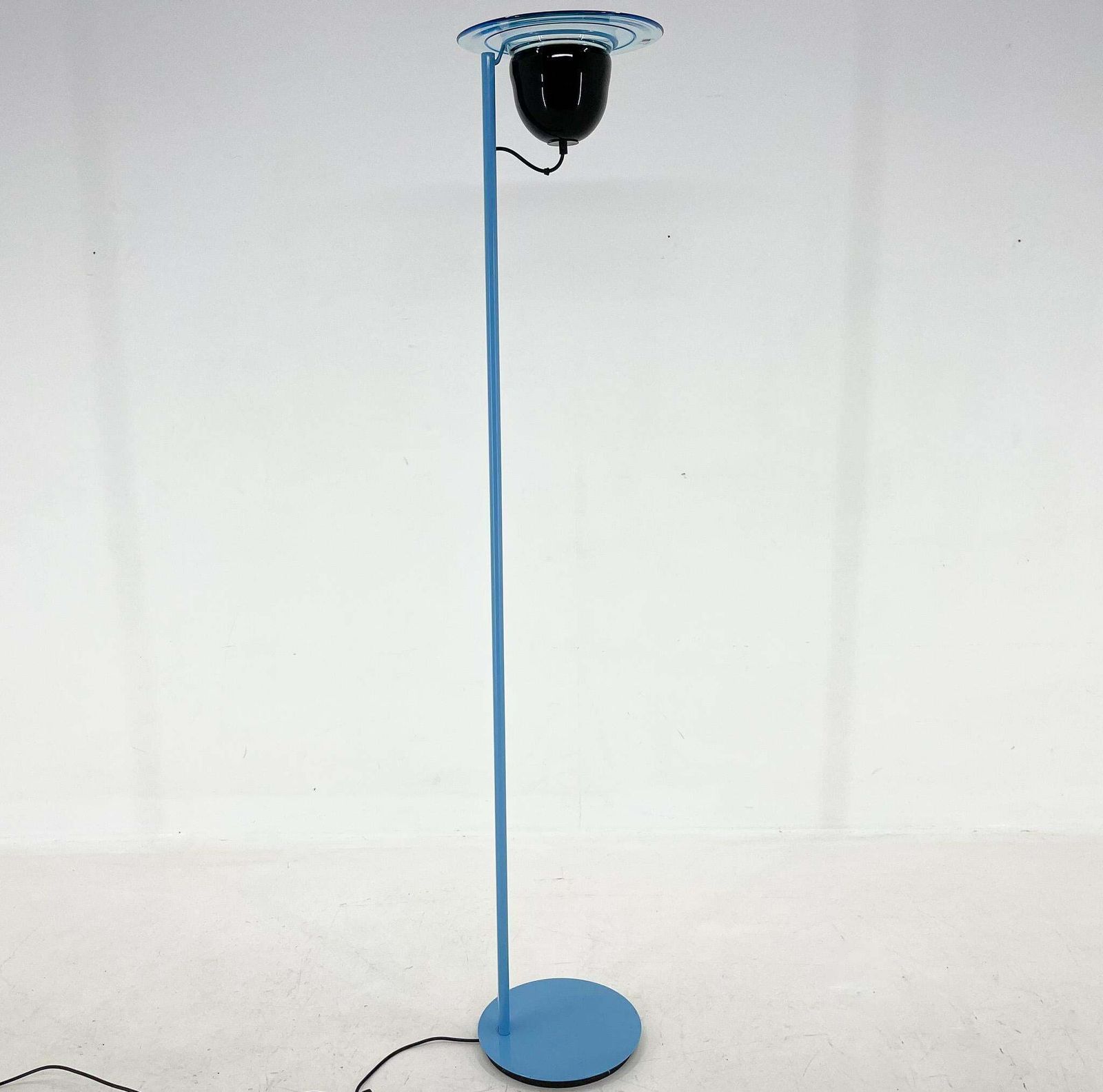 photo for sale 1970's Rare Vetri Murano Glass & Metal Floor Lamp, Italy