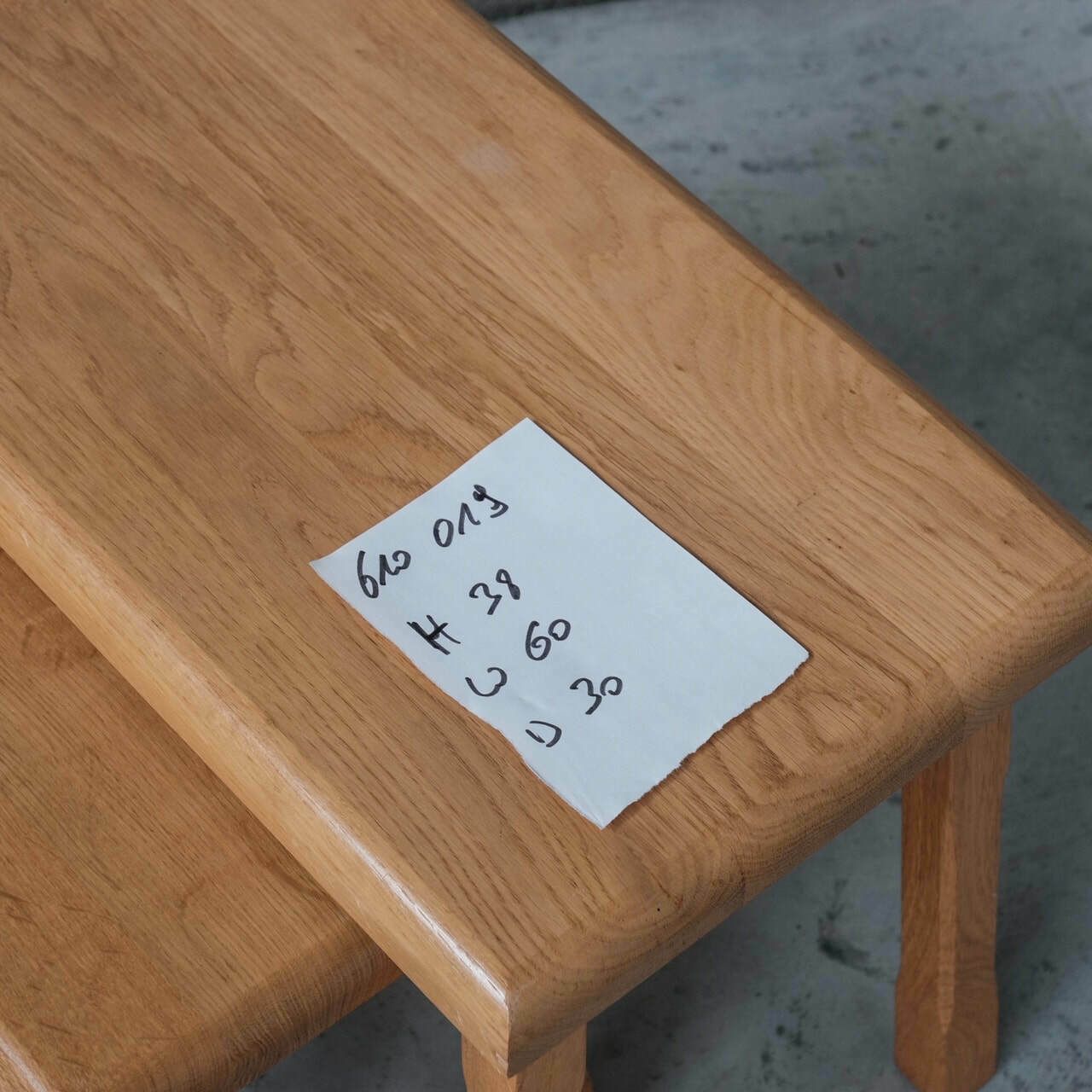 Set Of Three Mid Century Blonde Oak Nesting Tables photo 350.0