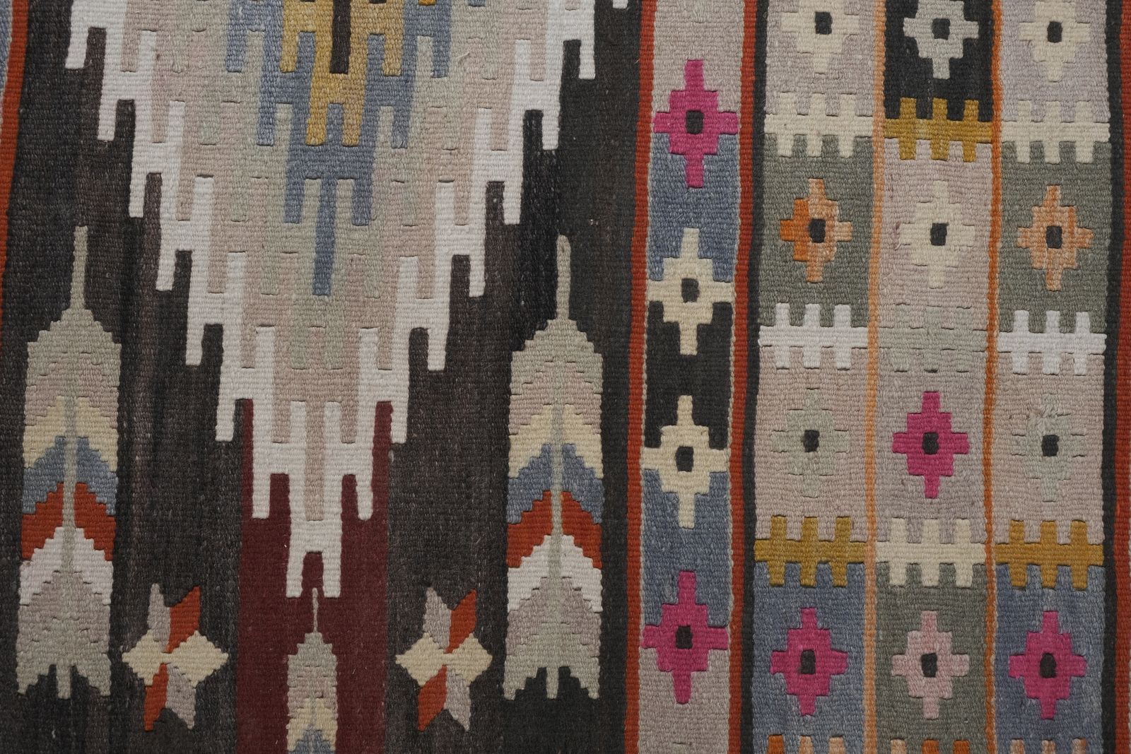 1960s Turkish Handmade Runner Rug Kilim   Extra Long Hallway photo Textiles