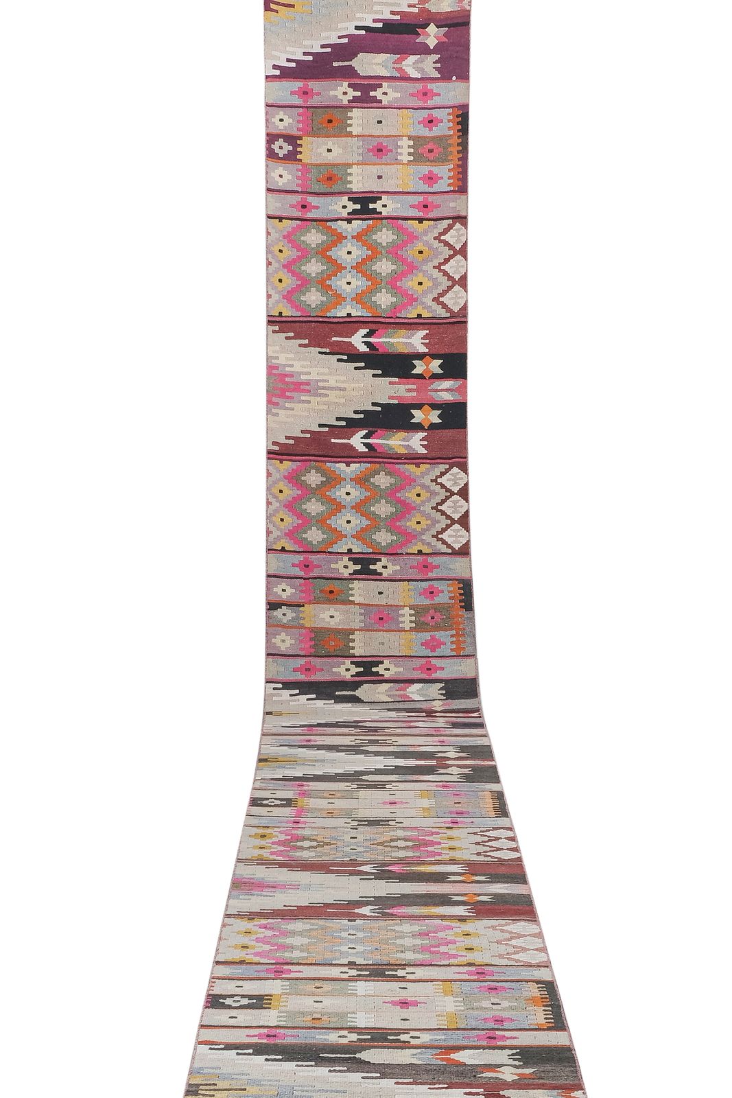 1960s Turkish Handmade Runner Rug Kilim   Extra Long Hallway photo 1650.0