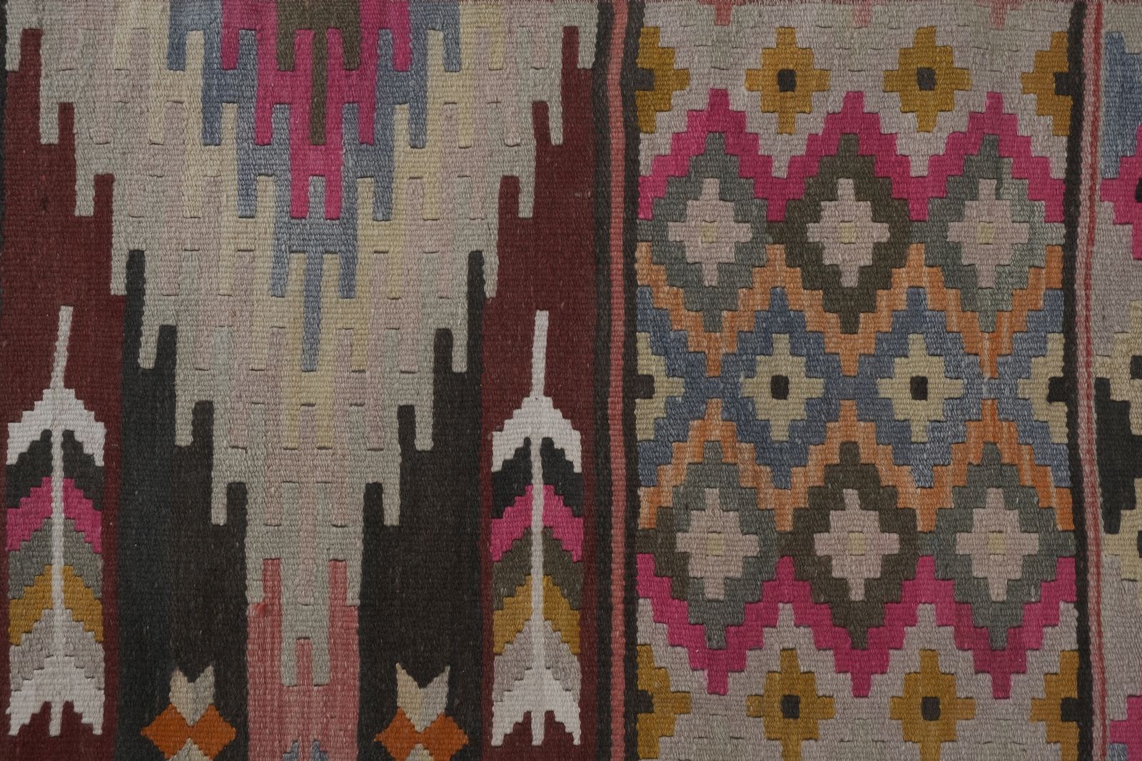 photo for sale 1960s Turkish Handmade Runner Rug Kilim   Extra Long Hallway