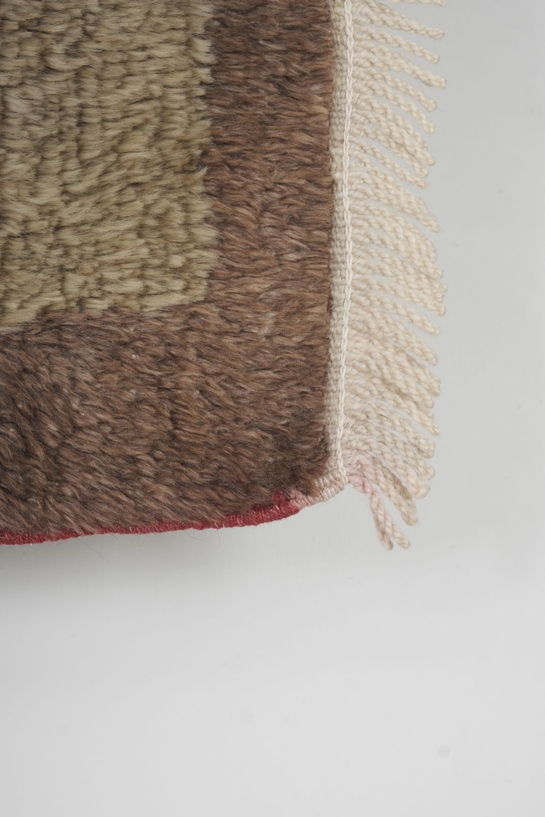 Vintage Brown Shaggy Turkish Tulu Runner photo buy
