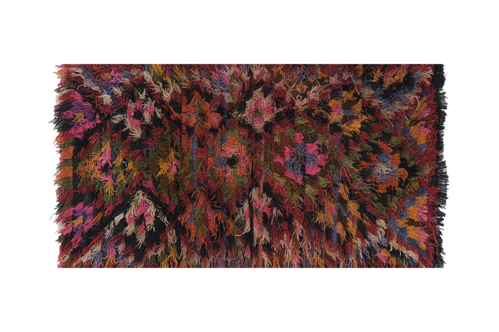 Vintage Turkish Shaggy Filikli Rug 3'1'' X 5'10'' photo for sale