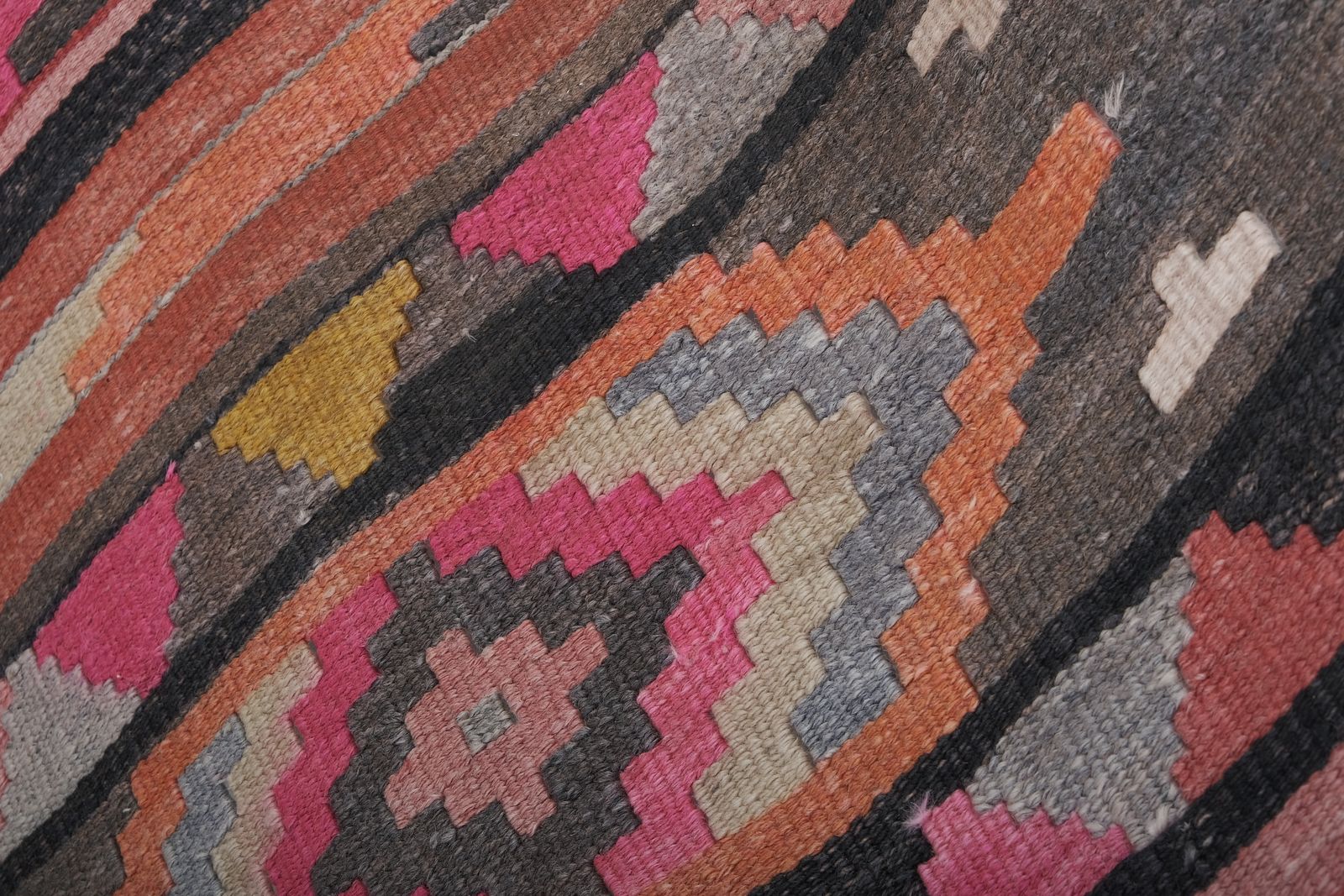 1960s Turkish Stair Kilim Runner 2'4'' X 22'11'' photo 1250.0