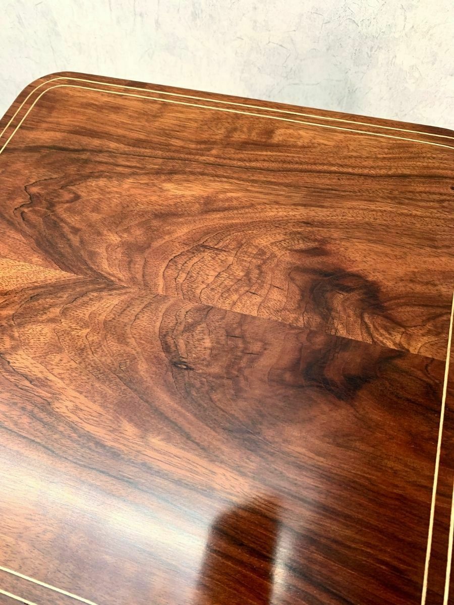 Elegant Mahogany Biedermeier Sewing Table photo vinterior