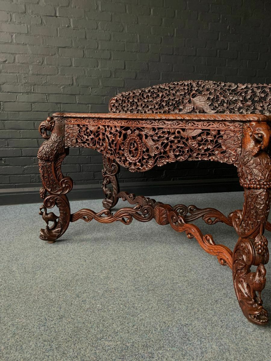Magnificent 19th Century Anglo Indian Rosewood Console Table photo Furniture