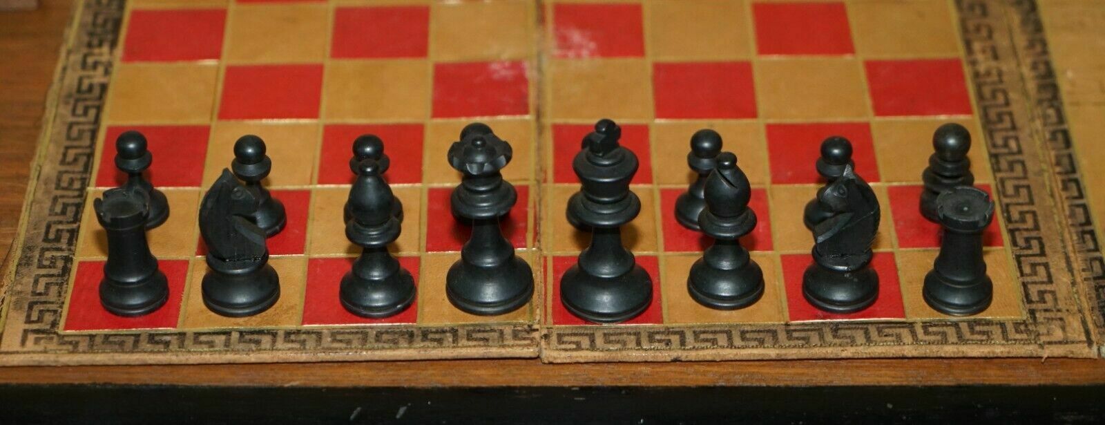1500.0 Lovely Circa 1880 Victorian Walnut Games Compendium Chess Horse Racing Dice photo