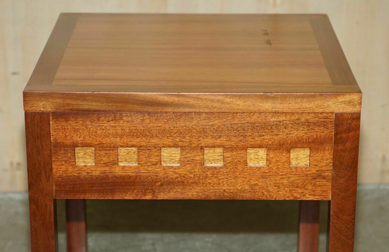 photo vinterior Pair Of Modern Hand Made Cherry And Teak Wood Side Tables X 4 Available In Total