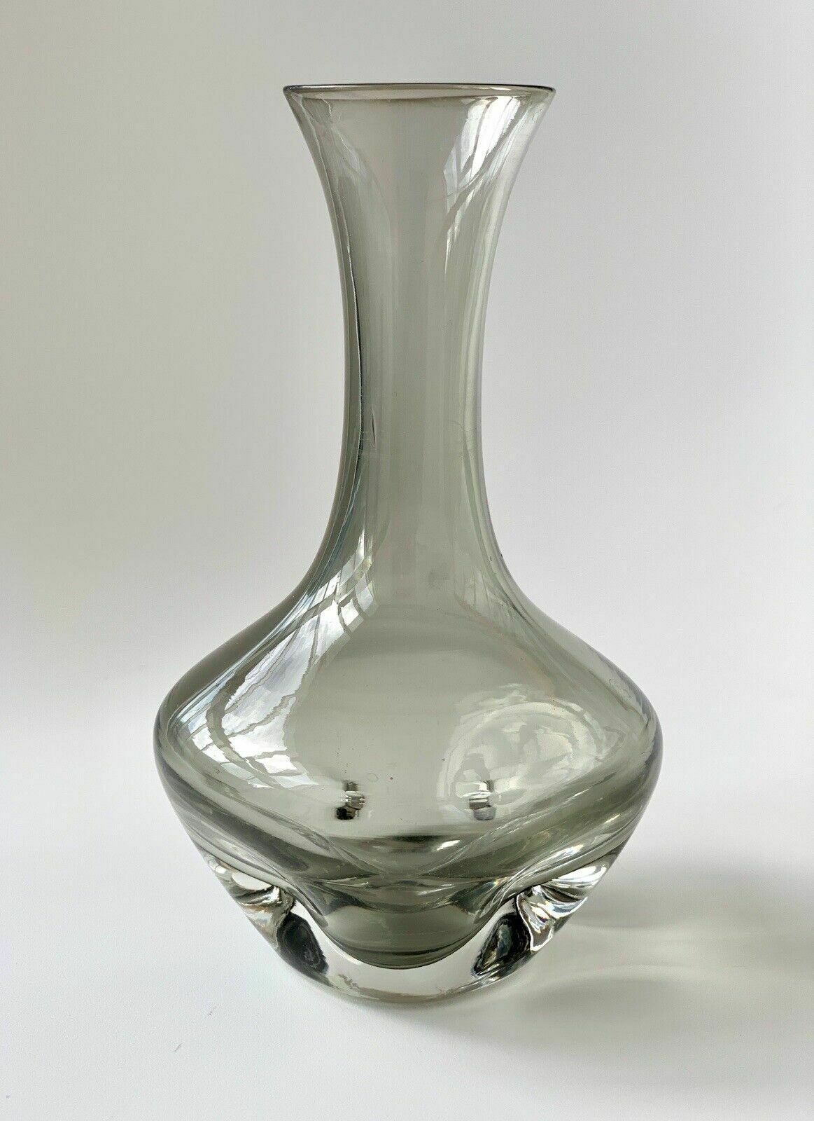 Home Decor Cubic Hand Blown Crystal Glass Vase By Friedrich Kristall Germany 1970s photo