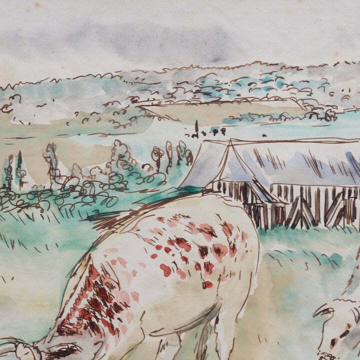 Grazing Cattle In Normandy By Genevieve Gallibert (Circa 1930s) photo 450.0
