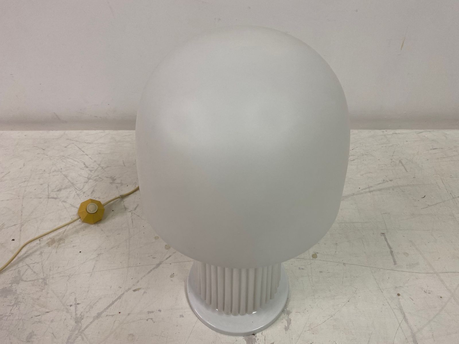 photo for sale 1970s Italian Ribbed Glass Mushroom Lamp