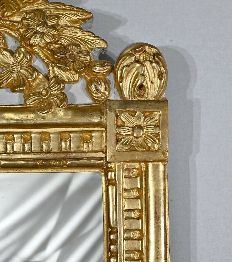 Mirror With Pediment In Gilded Wood, Louis XVI Style, Early 20th Century photo buy