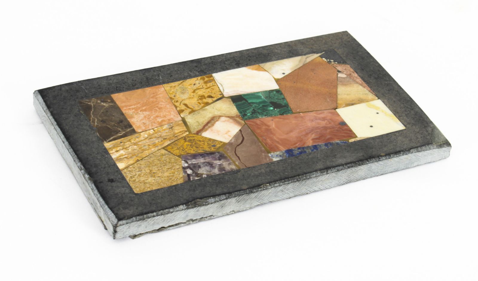 Antique Grand Tour Pietra Dura Specimen Paperweight 19th C photo for sale